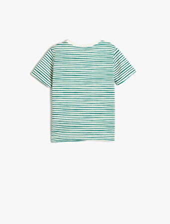 Pamuklu Tişört Kısa Kollu Bisiklet Yaka 