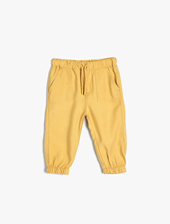 Basic Jogger Pantolon Viskon Kumaş 