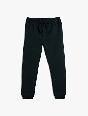 Basic Jogger Eşofman Altı Beli Bağlamalı Pamuklu