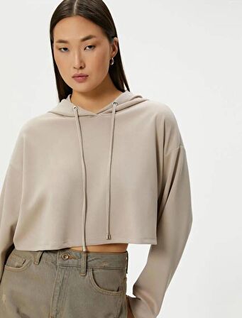 4SAK10006EK Koton Kadın Sweat BEJ