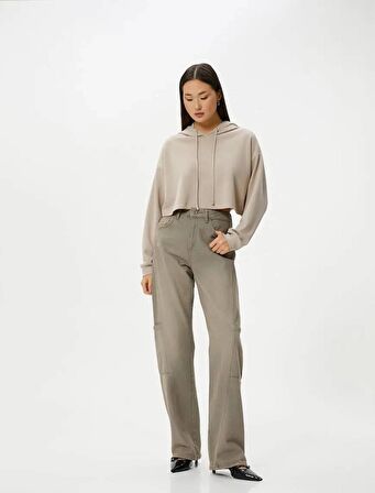 4SAK10006EK Koton Kadın Sweat BEJ