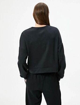 Koton Kadın  Sweat 4SAK10014NK SİYAH