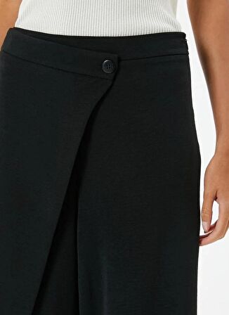 Koton Normal Bel Regular Fit Siyah Kadın Kumaş Pantolon 4SAK40003EW