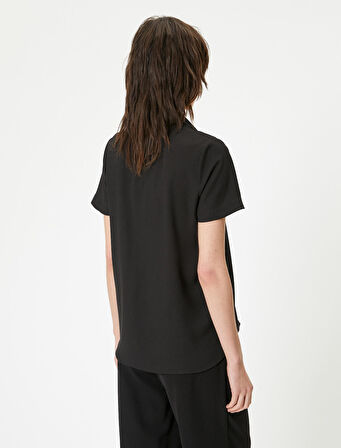 Basic Gömlek Kısa Kollu Düğme Kapamalı 