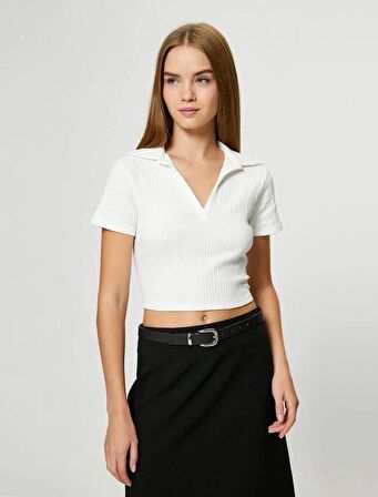 4SAL10061IK Koton Kadın T-shirt EKRU