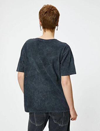 4SAL10070IK Koton Kadın T-shirt ANTRASİT