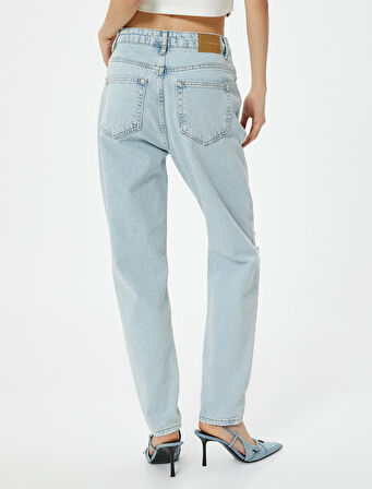 Rahat Kesim Yüksek Bel Kot Pantolon - Mom Jeans