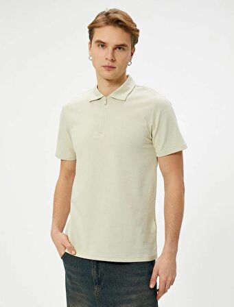 4SAM10006MK Koton Erkek T-shirt BEJ