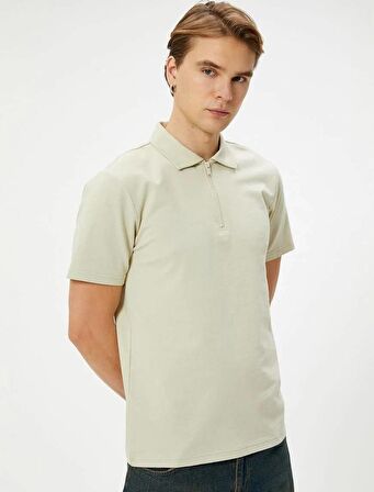 4SAM10006MK Koton Erkek T-shirt BEJ