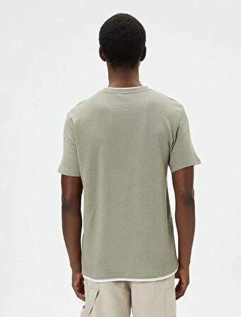 4SAM10065HK Koton Erkek T-shirt HAKİ