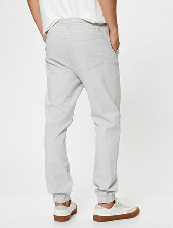 Jogger Pantolon Beli Bağcıklı Slim Fit Cep Detaylı