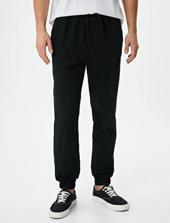 4SAM40006HW Koton Erkek Kanvas Pantolon SİYAH