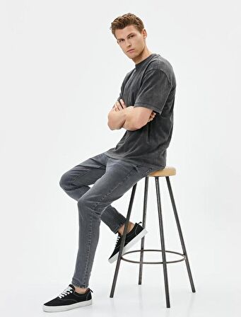 4SAM40007ND Koton Erkek Jean Pantolon SİYAH