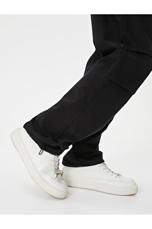 Paraşüt Bol Pantolon Oversize Beli Bağcıklı Cep Detaylı