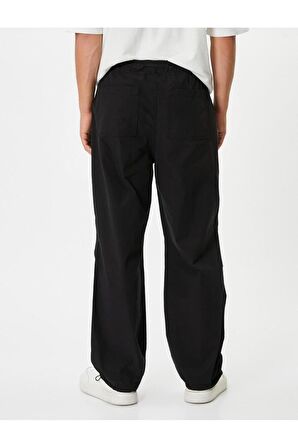 Paraşüt Bol Pantolon Oversize Beli Bağcıklı Cep Detaylı