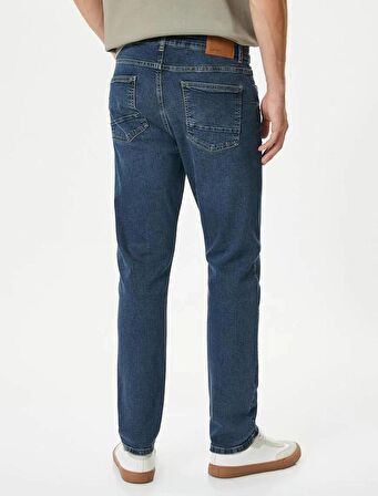 4SAM40041ND Koton Erkek Jean Pantolon KOYU İNDİGO