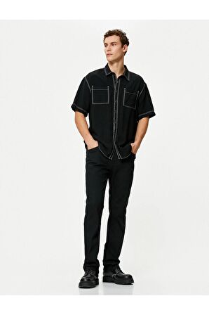Straight Fit Boru Paça Kot Pantolon - Mark Jean