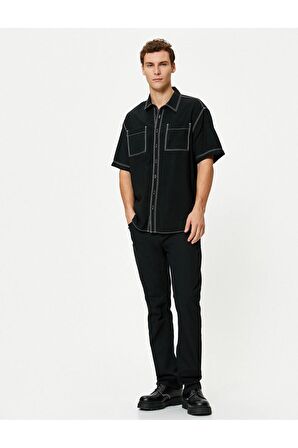 Straight Fit Boru Paça Kot Pantolon - Mark Jean