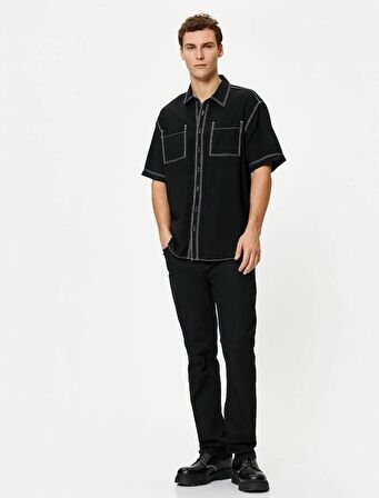 4SAM40045ND Koton Erkek Jean Pantolon SİYAH