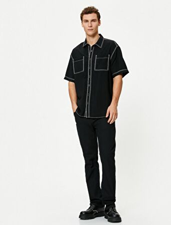 4SAM40045ND Koton Erkek Jean Pantolon SİYAH