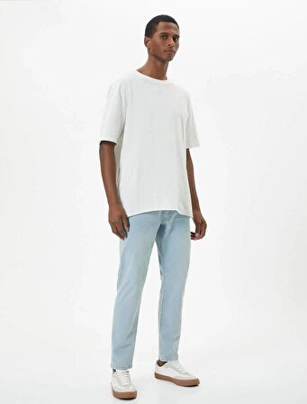 4SAM40055ND Koton MICHAEL Erkek Jean Pantolon AÇIK İNDİGO