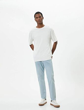 4SAM40055ND Koton MICHAEL Erkek Jean Pantolon AÇIK İNDİGO