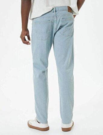 4SAM40055ND Koton MICHAEL Erkek Jean Pantolon AÇIK İNDİGO