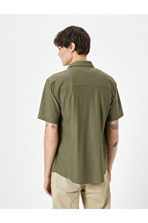 Yazlık Gömlek Kısa Kollu Klasik Yaka Düğmeli