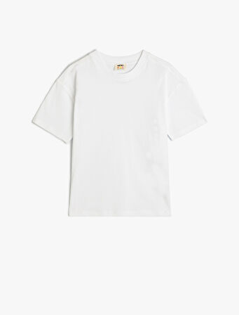 Basic Tişört Kısa Kollu Bisiklet Yaka Pamuklu