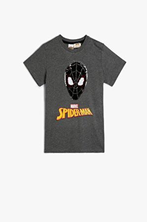Koton Erkek Çocuk Spiderman Tişört Pullu Payetli Lisanslı