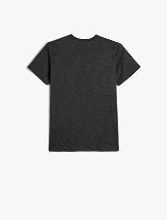 4SKB10075TK Koton Erkek Çocuk T-shirt ANTRASİT