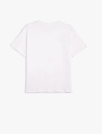 4SKB10085TK Koton Erkek Çocuk T-shirt EKRU