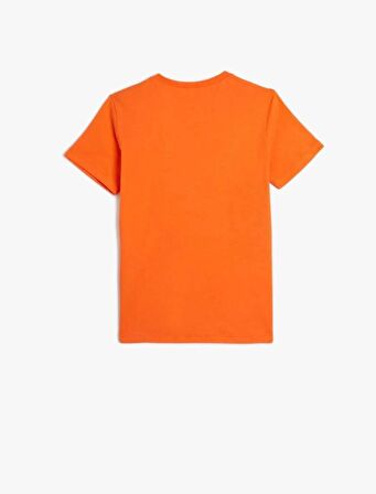 4SKB10126TK Koton Erkek Çocuk T-shirt TURUNCU
