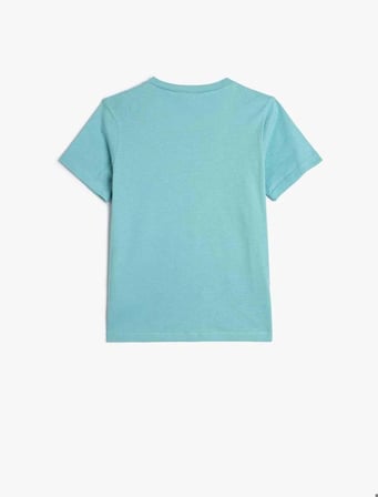 4SKB10130TK Koton Erkek Çocuk T-shirt MAVİ