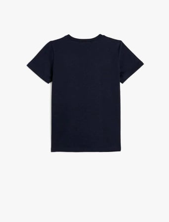 4SKB10156TK Koton Erkek Çocuk T-shirt MAVİ
