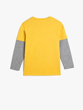 4SKB10162TK Koton Erkek Çocuk Sweat HARDAL