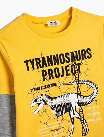 4SKB10162TK Koton Erkek Çocuk Sweat HARDAL