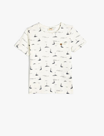 Basic Polo Yaka Tişört Yarım Fermuarlı Kısa Kollu Pamuklu