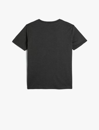 4SKB10177TK Koton Erkek Çocuk T-shirt ANTRASİT