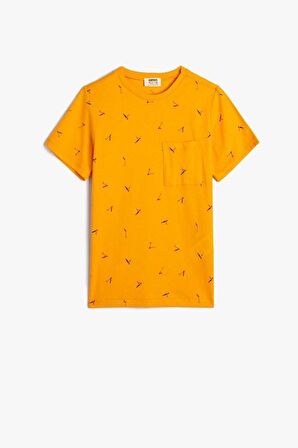 Koton Erkek Çocuk Tişört Kısa Kollu Scooter Grafik Baskılı Bisiklet Yaka Pamuklu