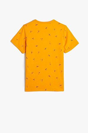 Koton Erkek Çocuk Tişört Kısa Kollu Scooter Grafik Baskılı Bisiklet Yaka Pamuklu