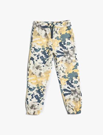 4SKB40015TK Koton Erkek Çocuk Eşofman Alt MAVİ DESENLİ