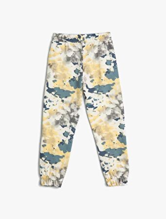 4SKB40015TK Koton Erkek Çocuk Eşofman Alt MAVİ DESENLİ