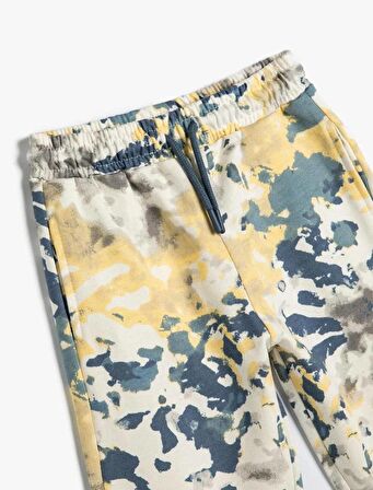 4SKB40015TK Koton Erkek Çocuk Eşofman Alt MAVİ DESENLİ