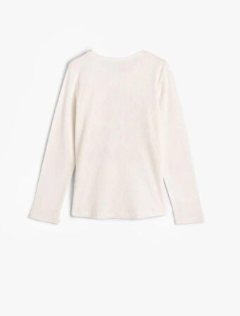 4SKG10013AK Koton Kız Çocuk Sweat BEYAZ