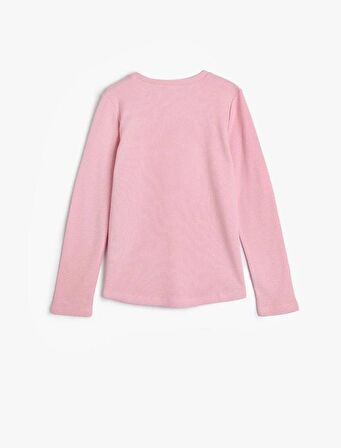 4SKG10013AK Koton Kız Çocuk Sweat PEMBE