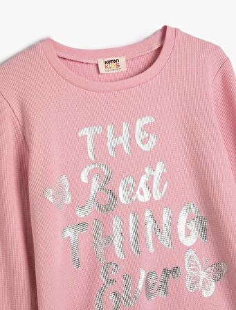 4SKG10013AK Koton Kız Çocuk Sweat PEMBE