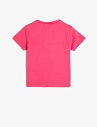 4SKG10063AK Koton Kız Çocuk T-shirt PEMBE