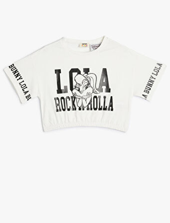 Crop Lola Bunny Tişört Lisanslı Beli Lastikli 