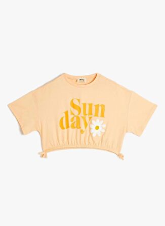 Koton Turuncu Kız Çocuk T-Shirt 4SKG10074AK